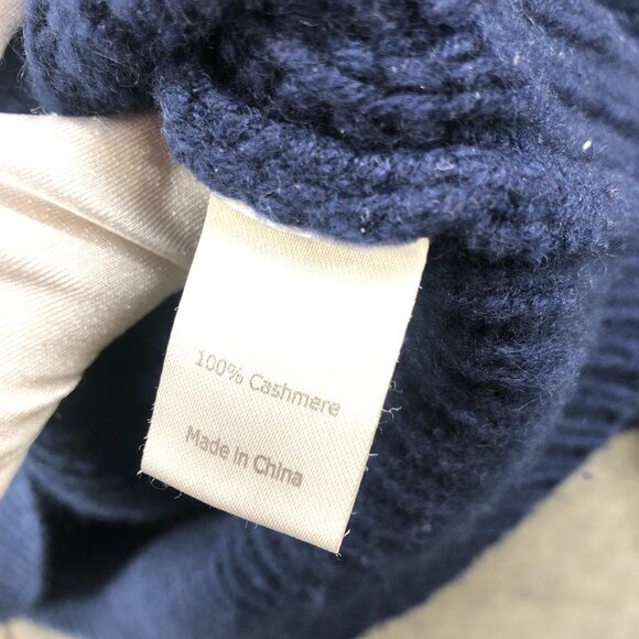 La Ligne Toujours Cashmere Sweater Womens XL Navy Blue Crewneck Relaxed - Picture 7 of 10